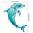 Swimming Dolphin Wall Decor Set/2