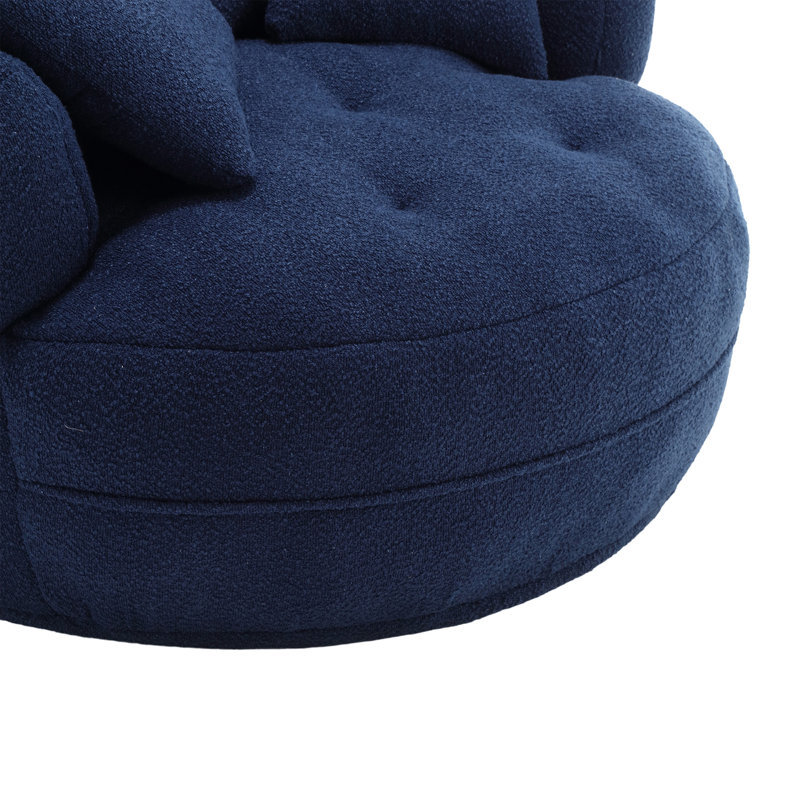 COOLMORE Chenille Sponge Single Sofa, Navy Chenille