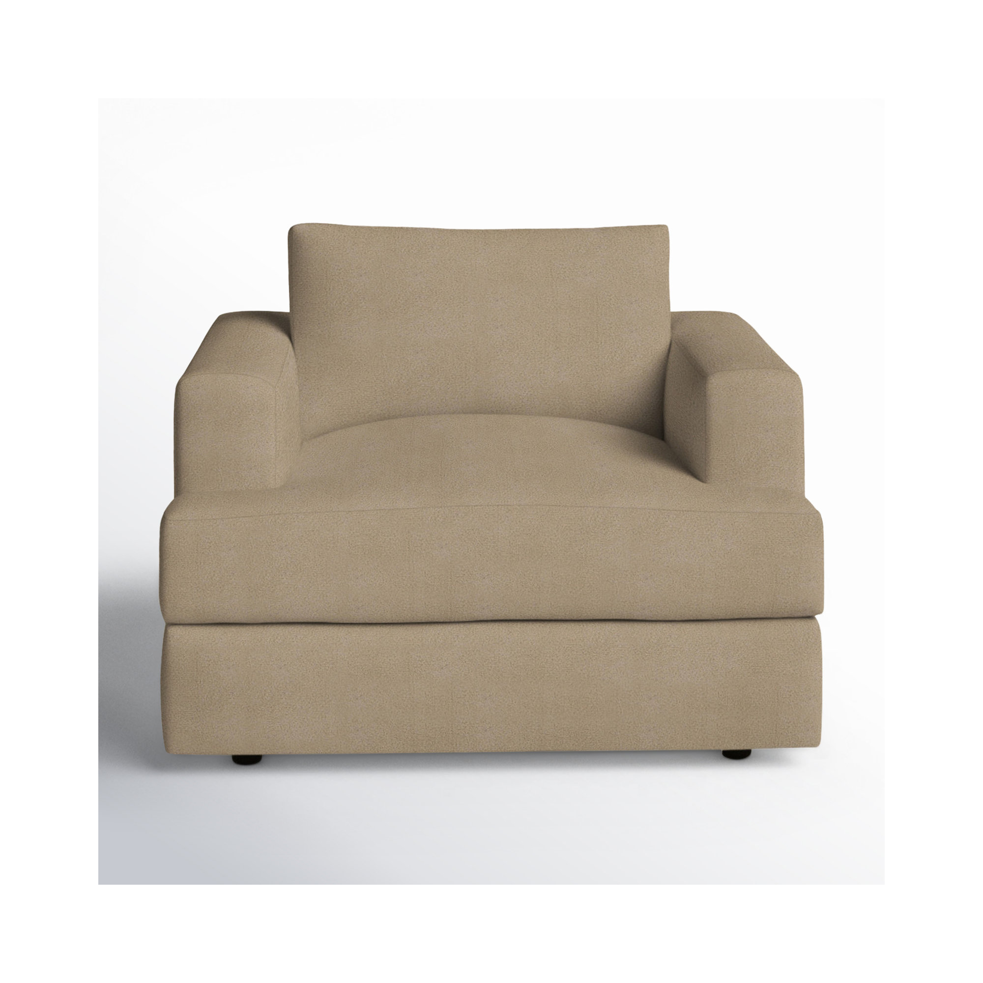 Cayden Upholstered Chair And A Half, Bella Toast Performance Velvet