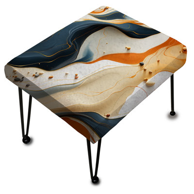 Tribal Essence Marble Motif - Repose-pieds rectangulaire en marbre