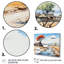 «Blue Orange African Village Visions», reproduction sur toile-1258939546-1181647776