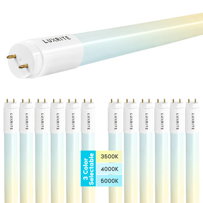 8 watts (équivalent à 17 watts), tube lumineux à DEL T8, CCT à sélection de couleur, type A + B, base G13 / à deux broches