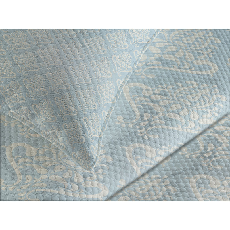 Ambensonne Turquoise Bedspread Cream, King Coverlet/Bedspread + 2 Pillow Shams