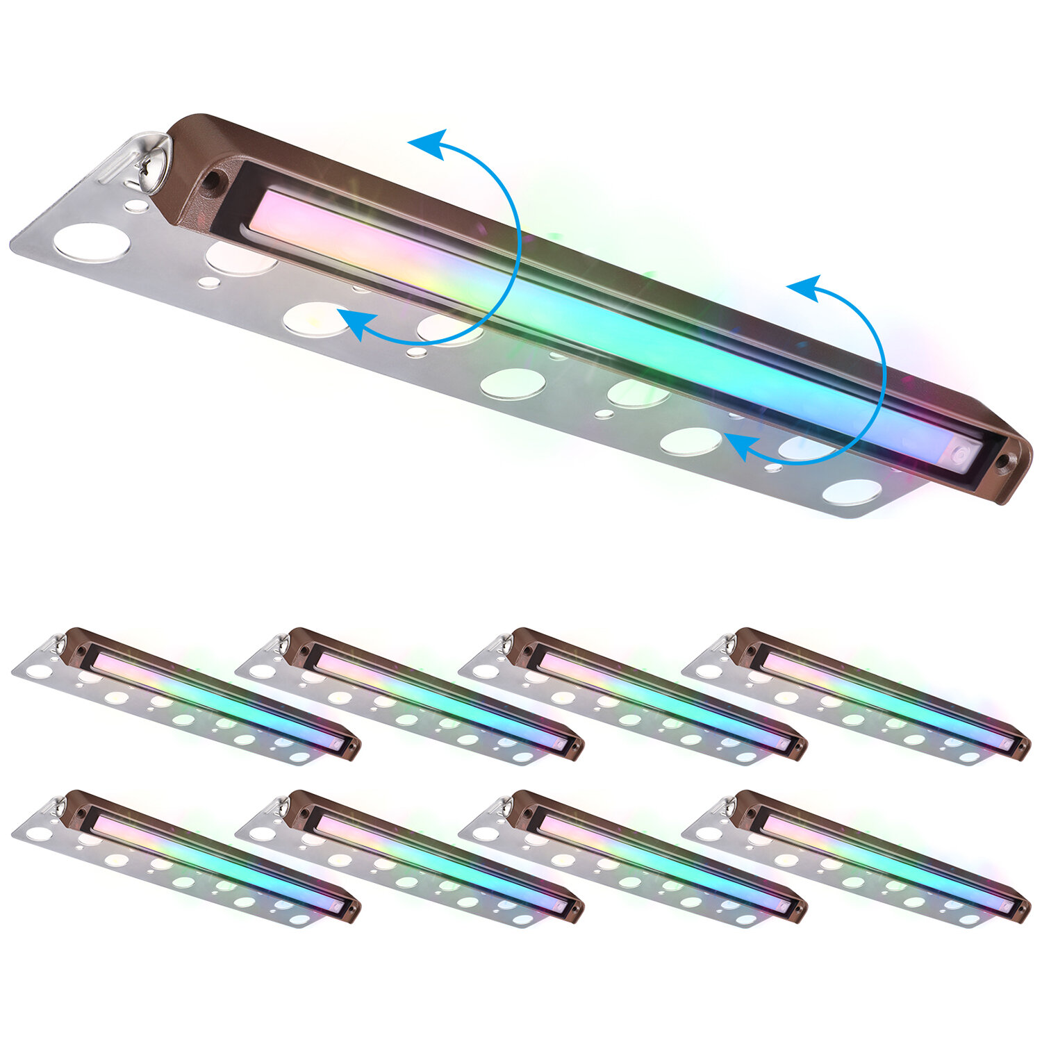 LEONLITE Brown Low Voltage Integrated LED Step Light Pack Wayfair Canada