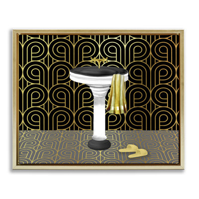 Bathroom Sink Deco Style Floating Frame, design by Conrad Knutsen