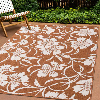 Tapis à motif floral antidérapant Zyana