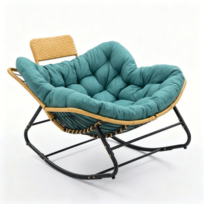 39.37"Papasan Rocking Chair