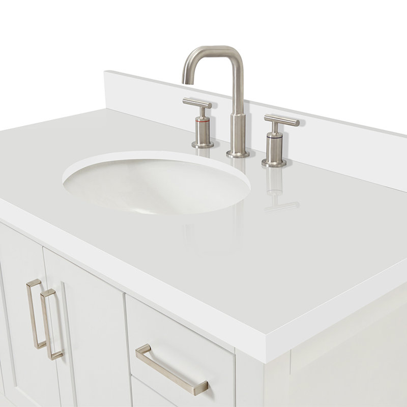 Magnolia Bath Vanity Oval Basin S043SWQ, White, Oval