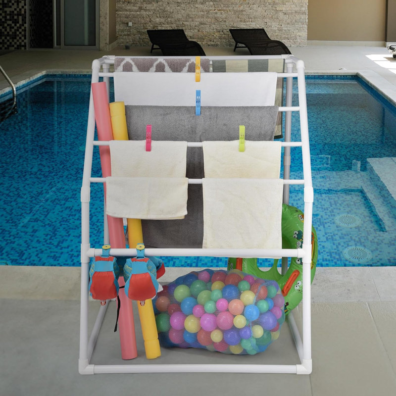 Porte-serviettes sur pied Yescom, Blanc