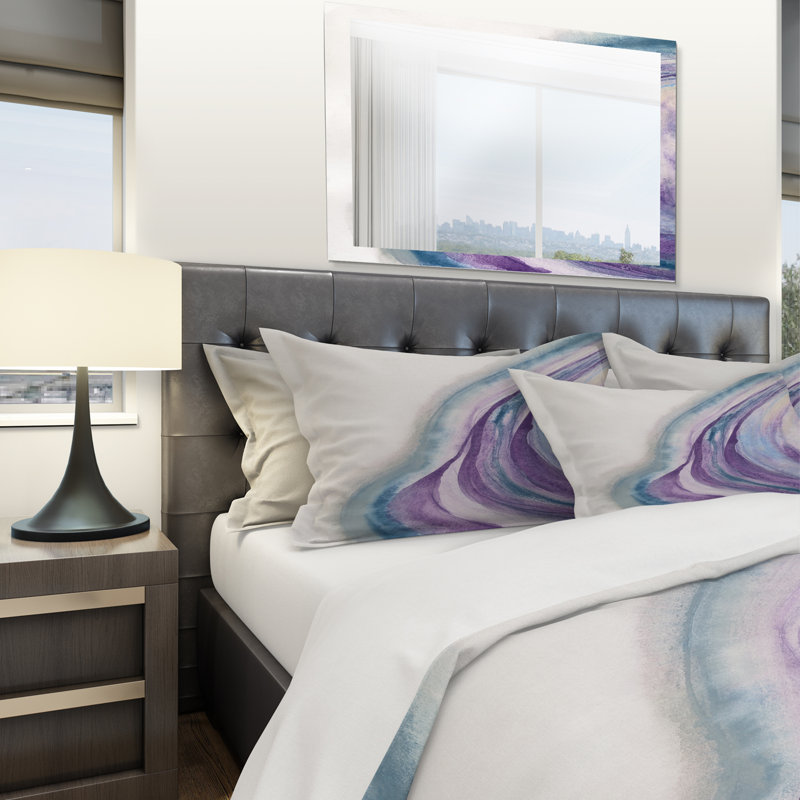 Watercolor Geode II - Modern & Contemporary Duvet Cover Set - Microfiber Polyester, King Duvet Cover + 2 Shams