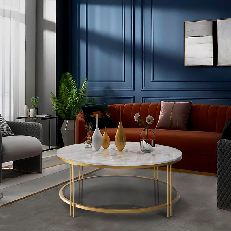 Table basse ronde avec rangement Styer
