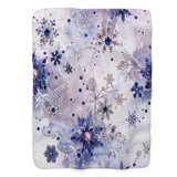 Snowflake Design - 1 Piece Premium Sherpa Blanket