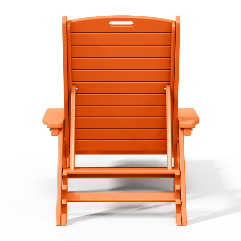 Laguna Outdoor Chaise Lounge with Table, Orange