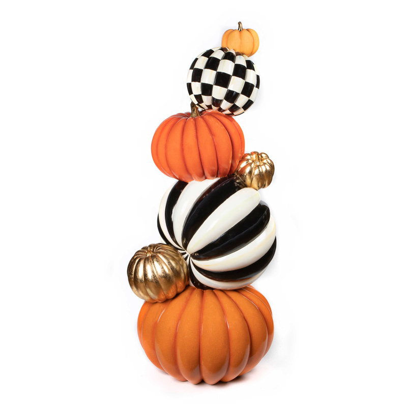 Pumpkin Patch Trophy Topiary Decorative Accent