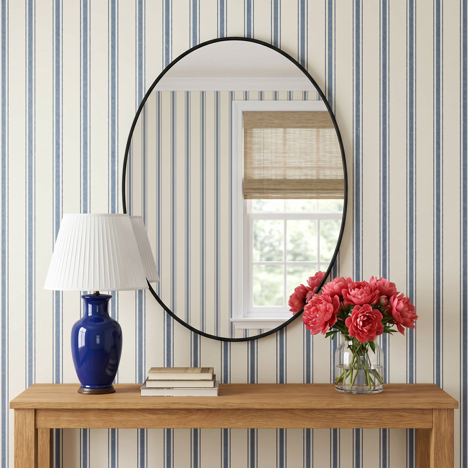 Sabine 40" Accent Mirror, Black, 30" H x 40" W