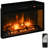 Retro Recessed Fireplace Heater with Realistic Log Flame