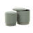 Ottoman Set In Light Green Velvet
