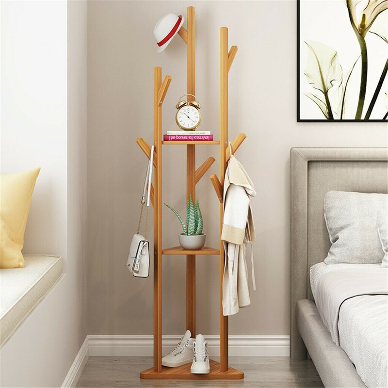 Rebrilliant Mckibben 14'' Solid Wood Clothes Rack & Reviews | Wayfair