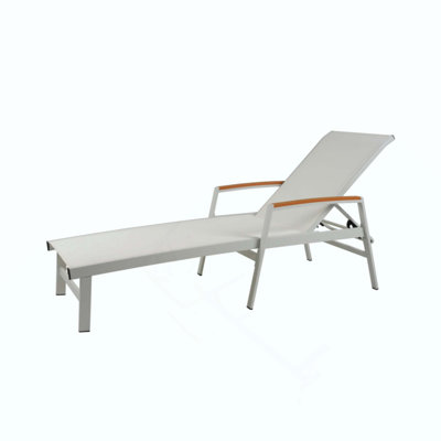 Adjustable Outdoor Chaise Lounge Set With Aluminum Frame And Mesh Seating For Maximum Comfort And Durability