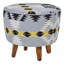 Kornegay 45cm Wide Round Geometric Footstool Ottoman