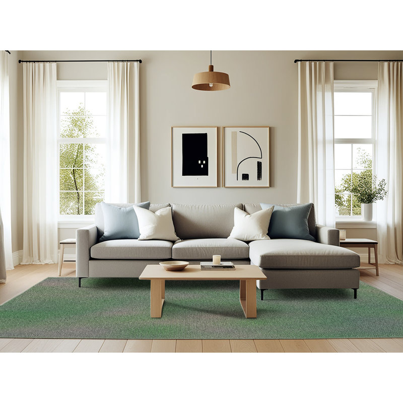 Tapis de zone verte à motif, Rectangle 6 pi x 9 pi