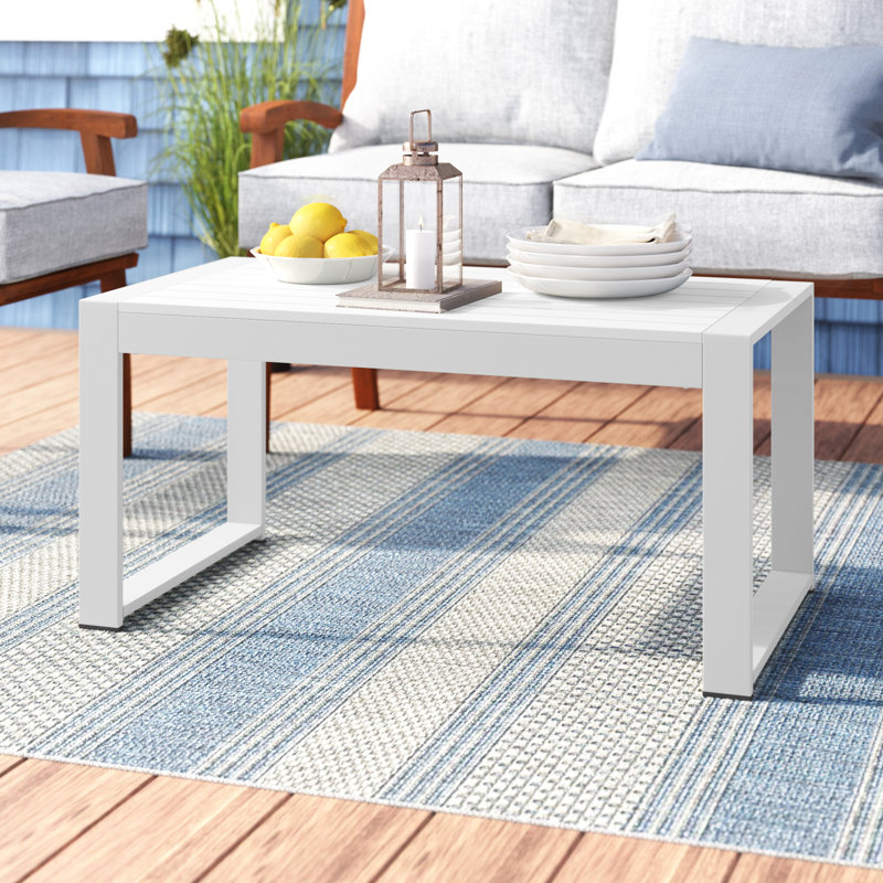 Table basse en plastique Aynura, Blanc