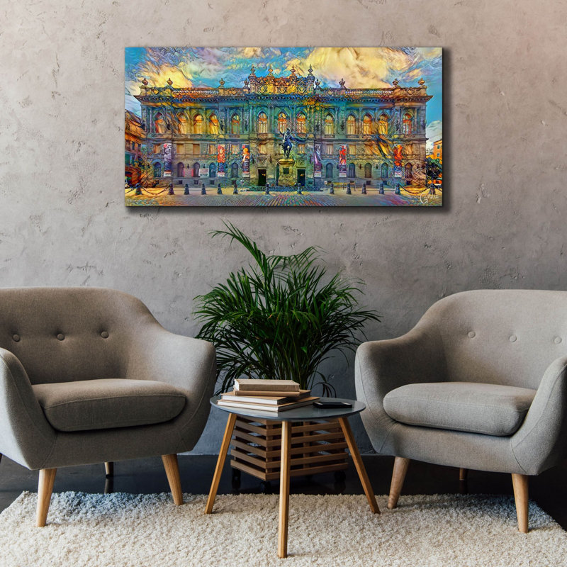 «Mexico City National Museum of Art» par Pedro Gavidia, art mural sur toile, L 60 po x H 30 po