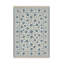 Tapis bleu tissé à motif floral lavable Mosso-1582949394