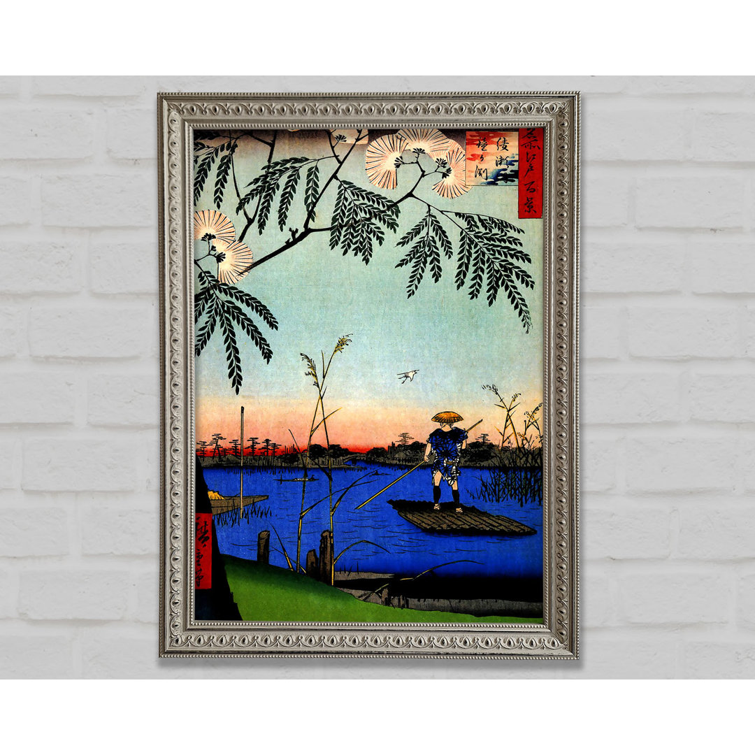 Ayase River von Hiroshige - Einzelner Bilderrahmen Kunstdrucke