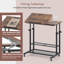 Bureau mobile mobile avec tablettes de rangement inclinables sur roulettes pour le salon brun