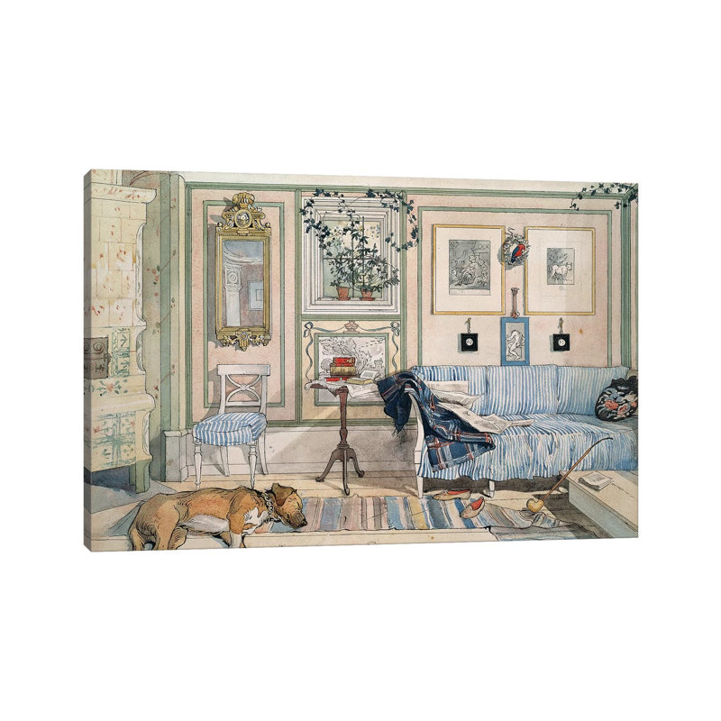 Larsson: Home, C.1895 by Carl Larsson - Painting on Canvas, 101.6 cm H x 66.04 cm W x 3.175 cm D, Wrapped Canvas
