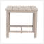 Durable Outdoor End Table - Solid Aluminum Construction, Whitewashed Birch Look - Natural Charm, Adjustable Levellers