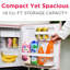 1.6 Cu. Ft. Retro Compact Fridge with Chiller, Countertop Fridge with Built-In Bottle Opener-98742348