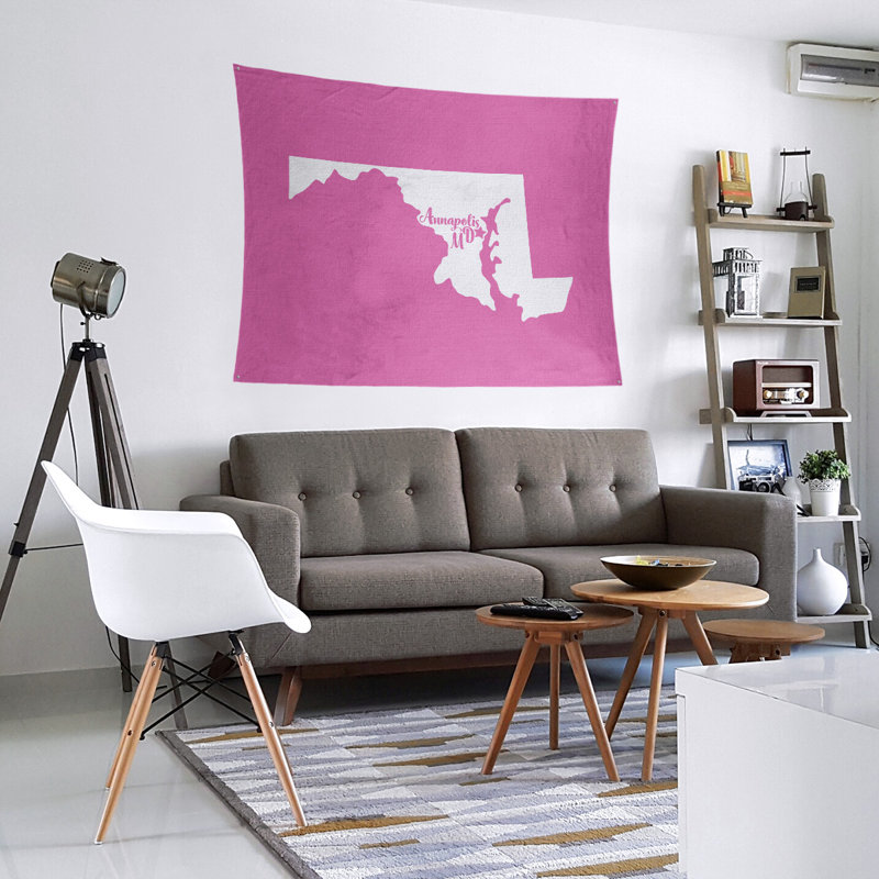 Tapisserie Annapolis, Maryland, H 88 po x l 104 po, Rose