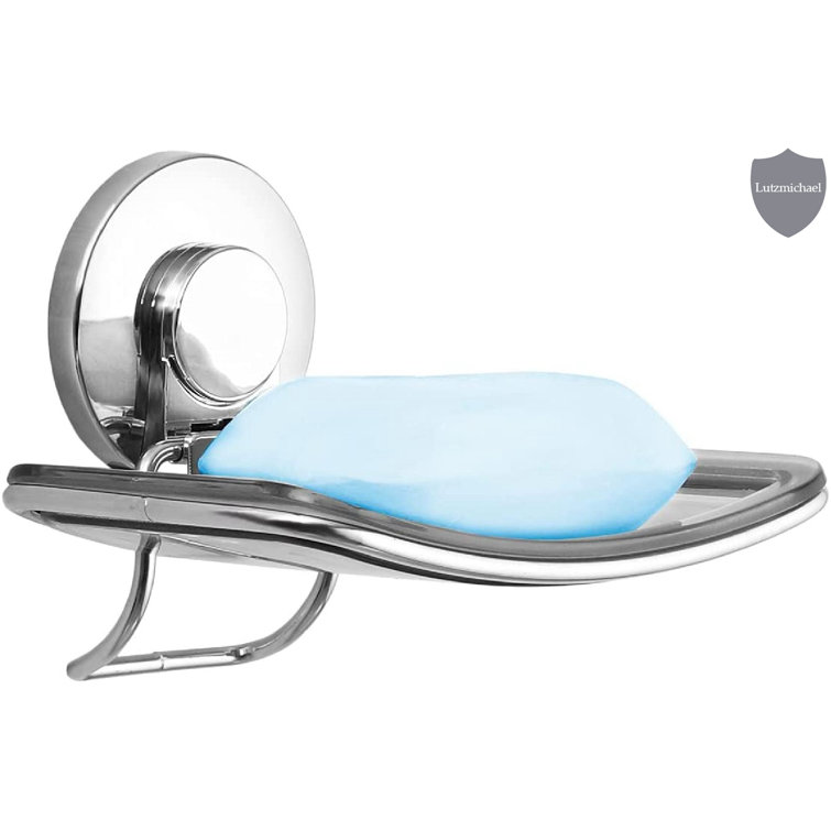 Rebrilliant Soap Dish for Shower with Suction Cup, Shower Soap Holder,  Stainless Steel Bar Soap Holder, Soap Holder for Shower Wall, Soap Dishes  for Bathroom, Soap Bar Holder Adhesive No Drilling