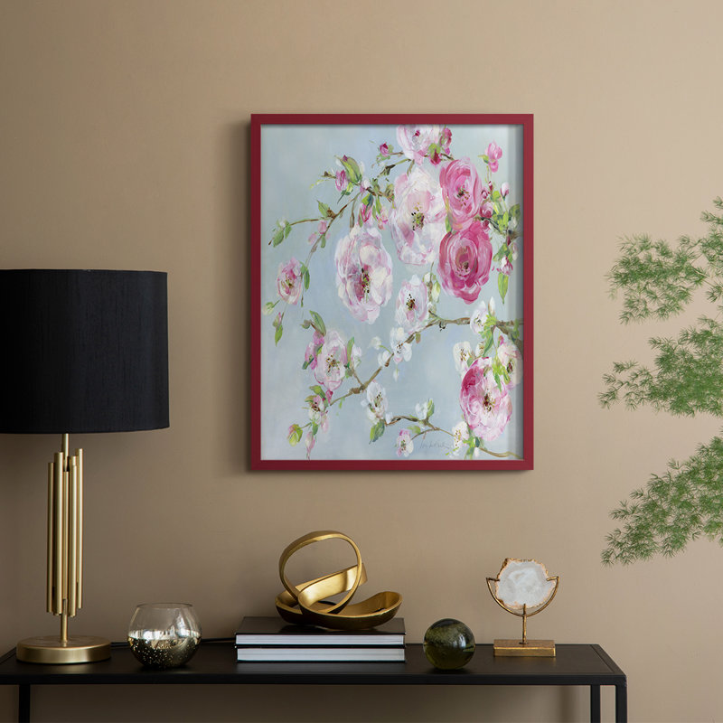 «Scent of Spring», reproduction encadrée - bois massif, H 11 po x l 9 po, Rouge