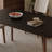 Premium Feel Solid Wood Rock Slab Dining Table-110945122