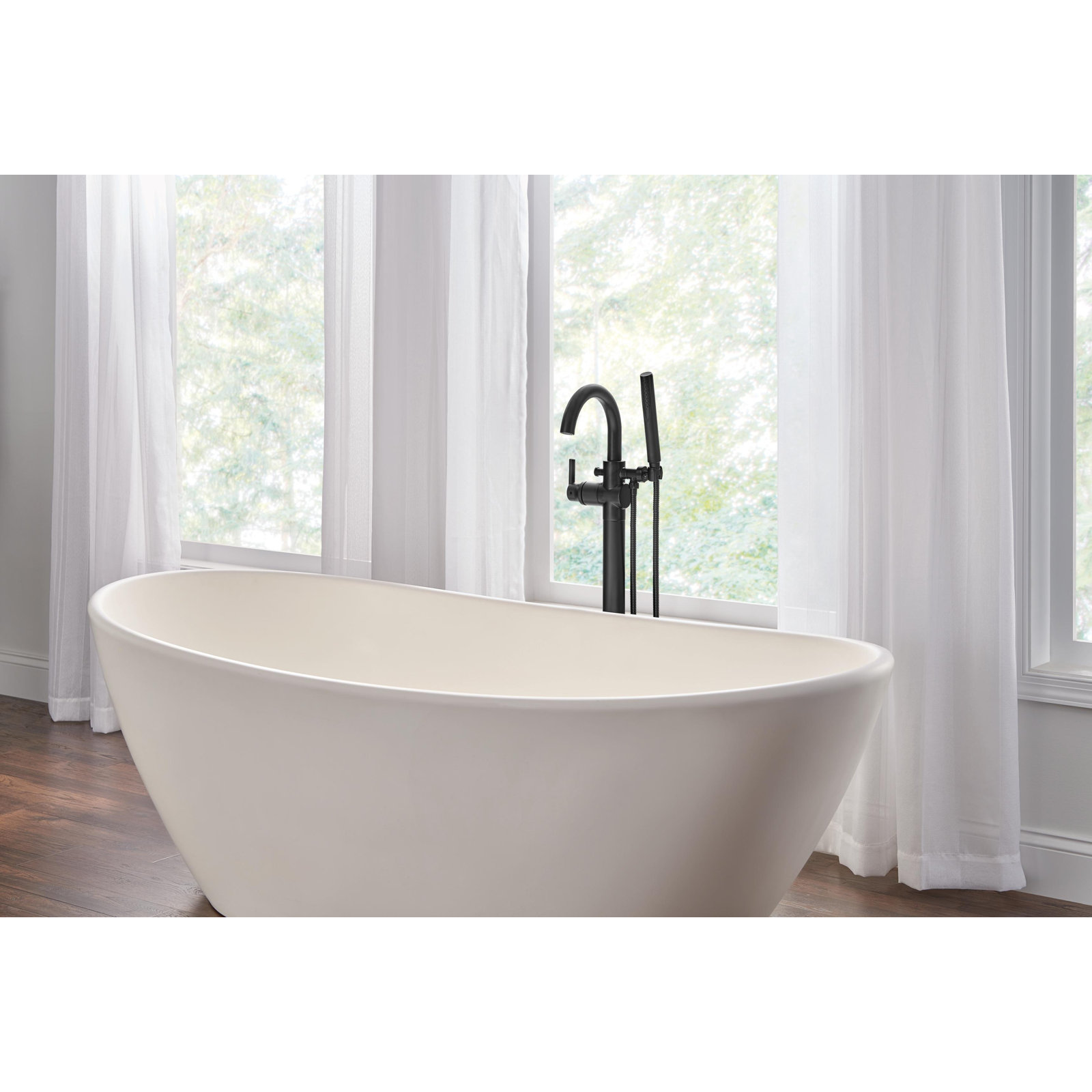 Trinsic Freestanding Tub Filler, Matte Black