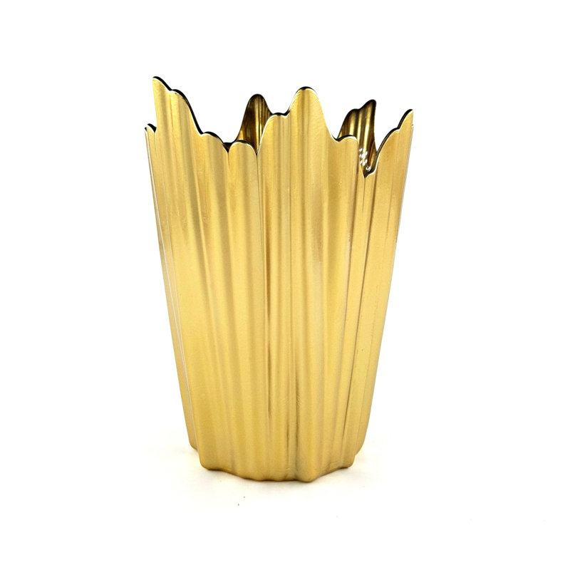 Vase de table en verre Biehl, Or