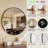 Alauni Metal Round Wall Mirror,Decorative Mirror for Bathroom,Entryway,Hallway -1300406101-1300406096
