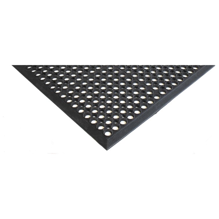 Outdoor perforated rubber doormat