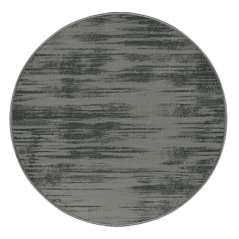 Tapis abstrait lavable à la machine, Rond 6 pi