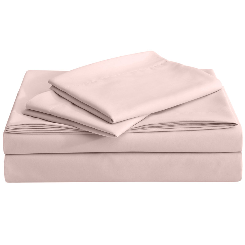 Ensemble de draps en microfibre de satin de coton, Craie mauve, Ensemble de draps pour lit simple TG + drap-housse