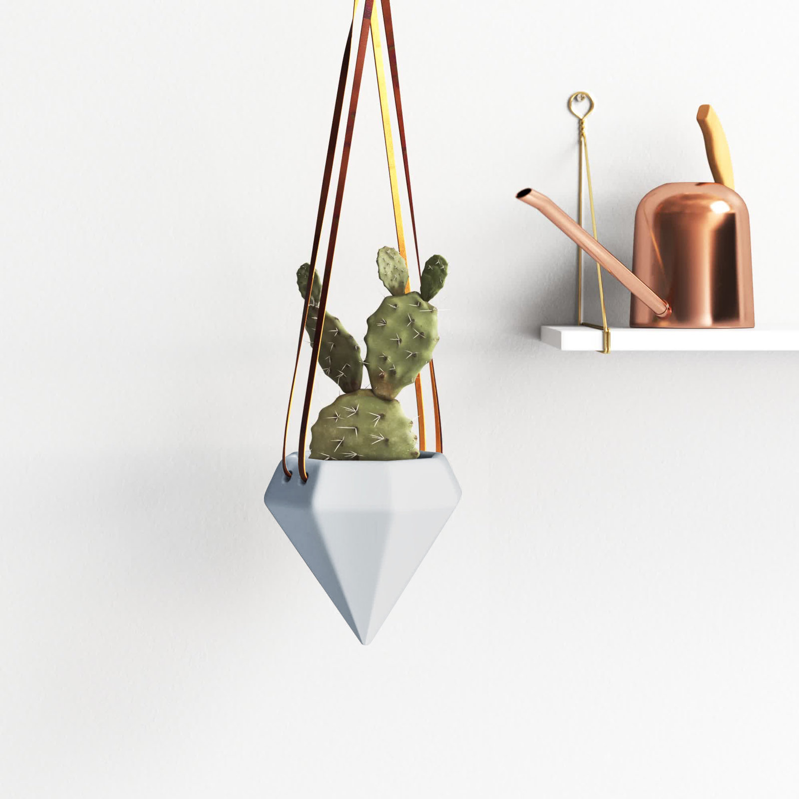 Guilford Ceramic Hanging Planter, Sky