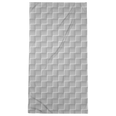 Serviette de bain à rayures Baskettressée classique