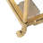 71 Inch Shelf, 6 Tier Design, 5 Mirrored Glass Shelves, Iron Frame, Gold