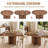 43.3"–59" Extendable Round Dining Table, Seats 4–8, Oval Kitchen Table with Removable Leaf for Dining Room, Kitchen, or Living Room-564035045