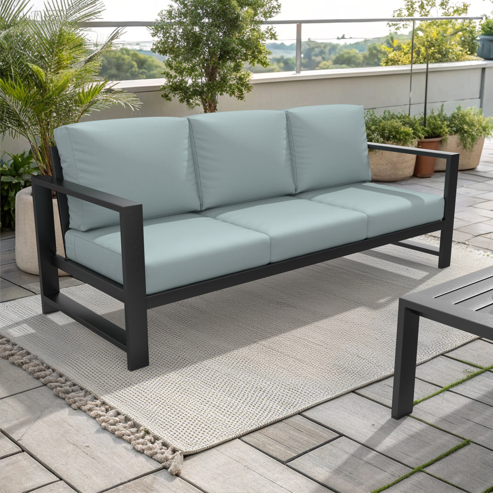 Dulcie 80" Sunbrella® Patio Sofa, Sunbrella® Bliss Dew