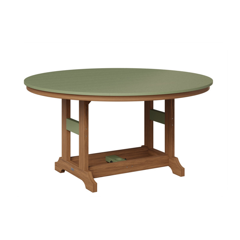 Garden Classic Outdoor Round Bar Table, Seashell, Weatherwood