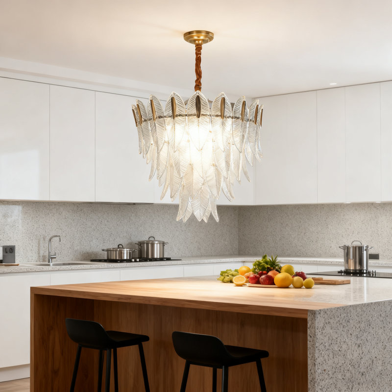 23.6" 9-light K9 Crystal Gold Dimmable Tiered Chandelier